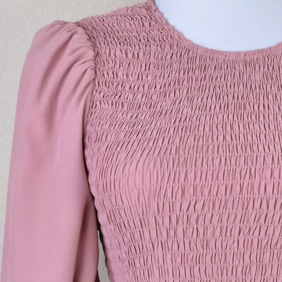 WAYF Camden Smocked Midi Tiered Dress - XS - Picture 3 of 9